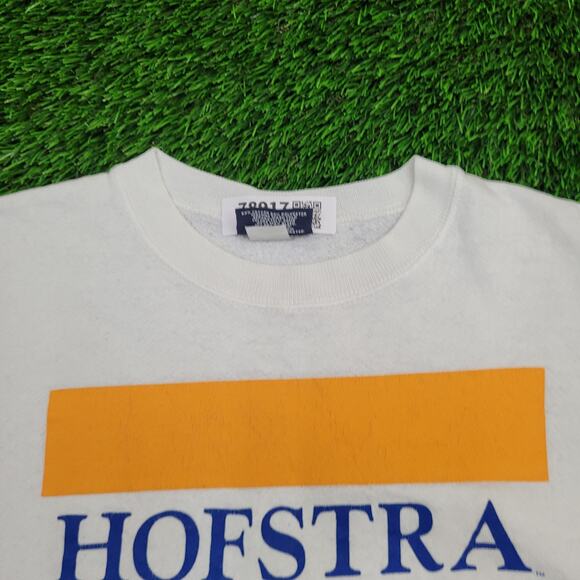 Vintage Hofstra University Sweatshirt Womens XL 25x26 White - Picture 11 of 14